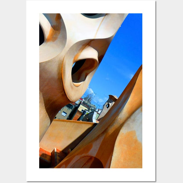 La Pedrera Casa Mila Sagrada Familia Barcelona Spain Wall Art by Andy Evans Photos